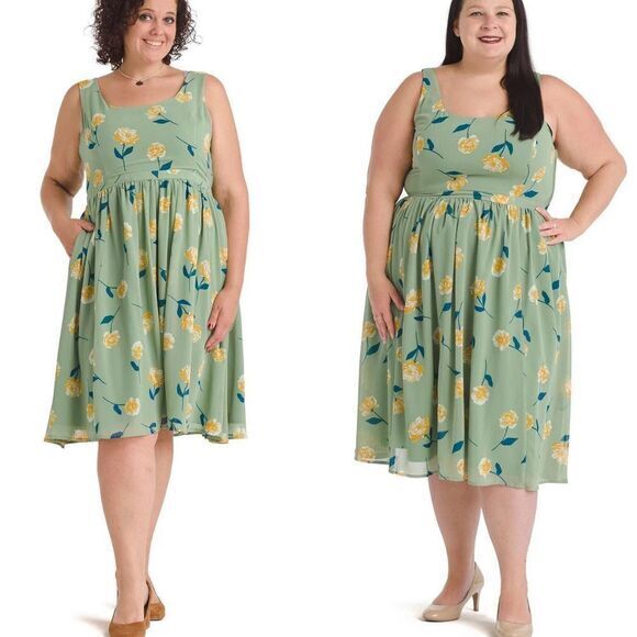 Modcloth Freeing Feeling Fit And Flare Dress, 3X - Picture 1 of 16